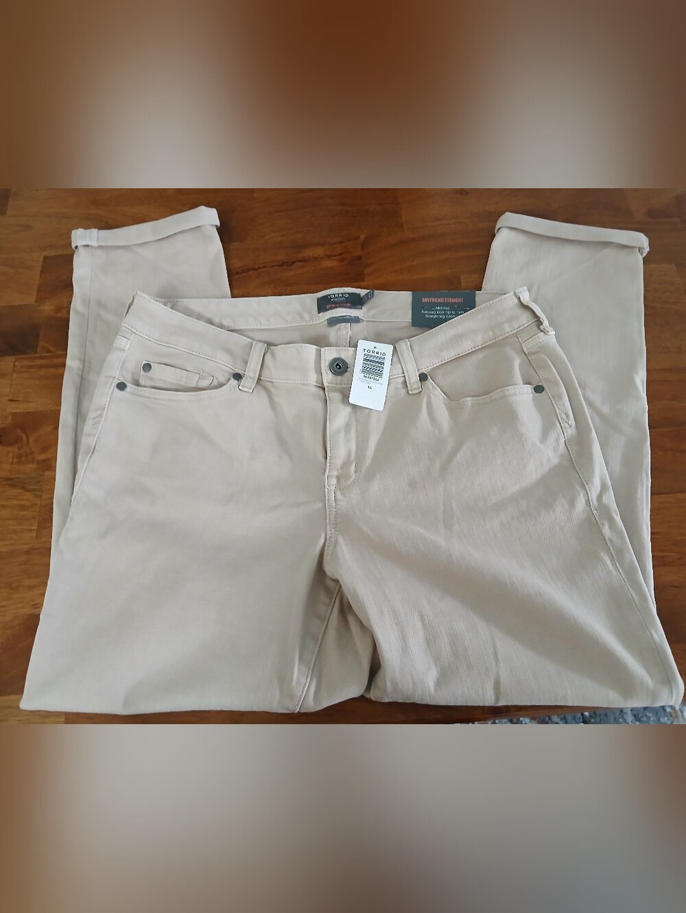 Torrid Tan Stretch Denim Boyfriend Straight NWT Size 14